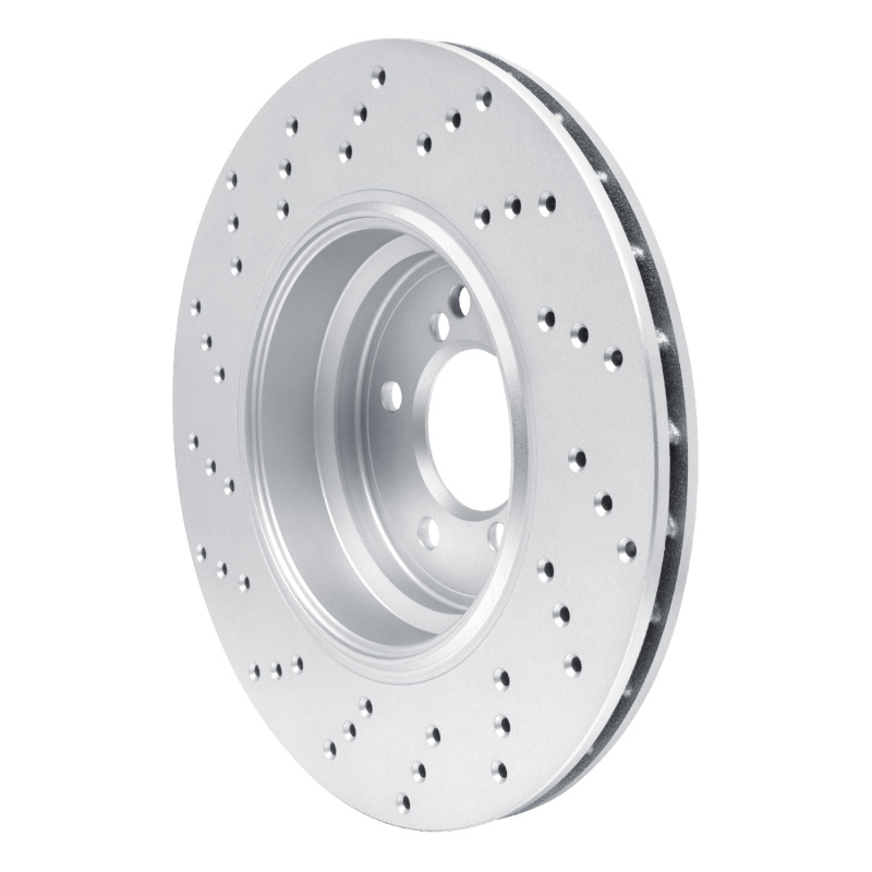 BMW 1 Series M Brake Rotor (1) - Right Rear - R1 Concepts - GEOSPEC Coated Rotor - Drilled - `08-`13